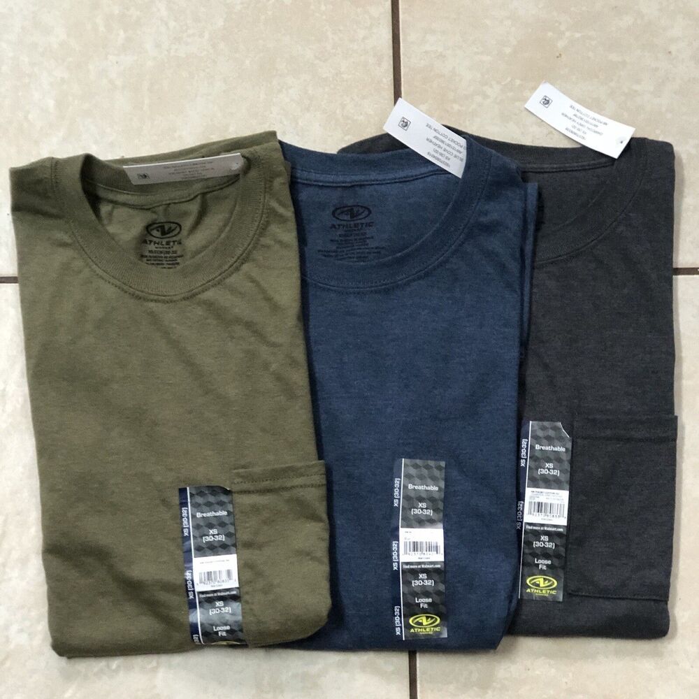 Bundle Of 3 Athletic Works Men X-Small T-Shirt (30-32)Tee Short Sleeve Workout - Picture 4 of 11
